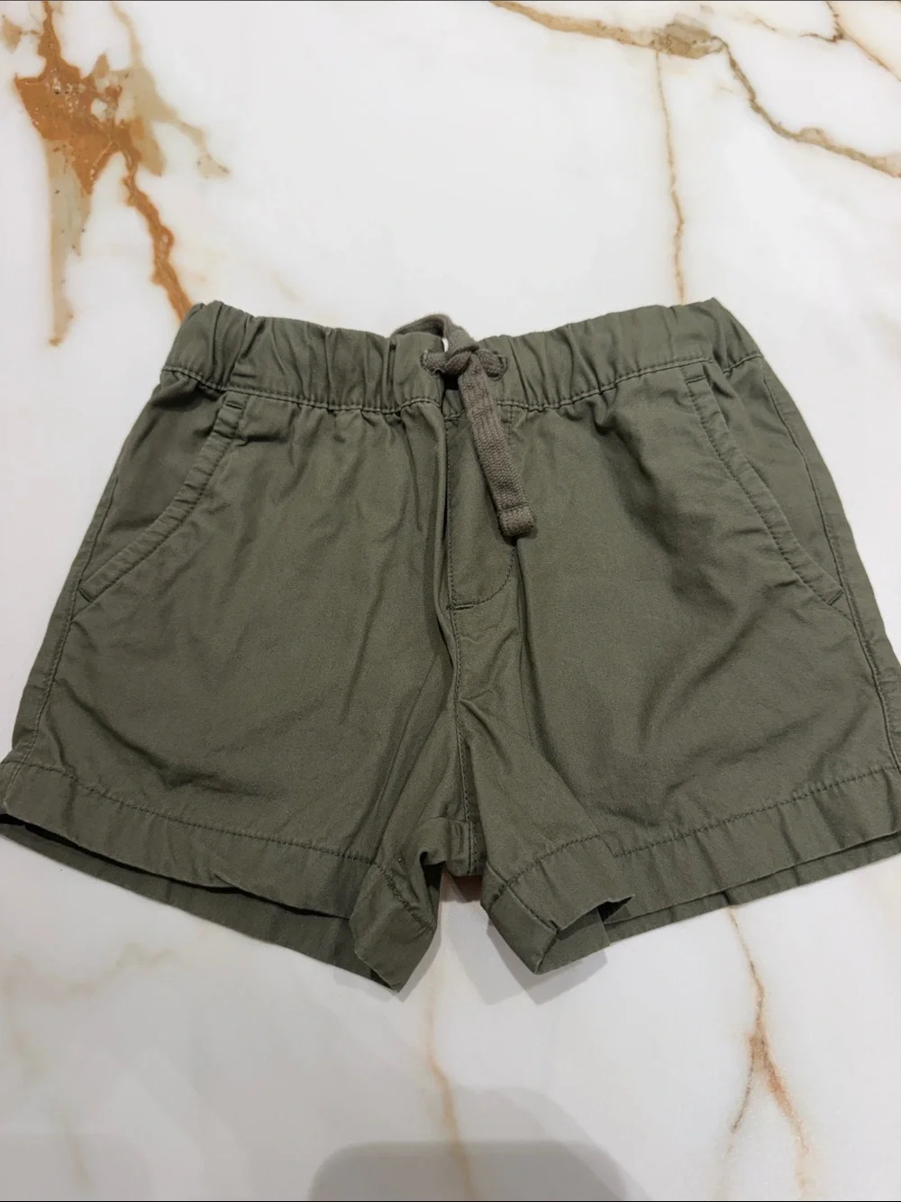 Carter's Olive Green Drawstring Bermuda Shorts 24m